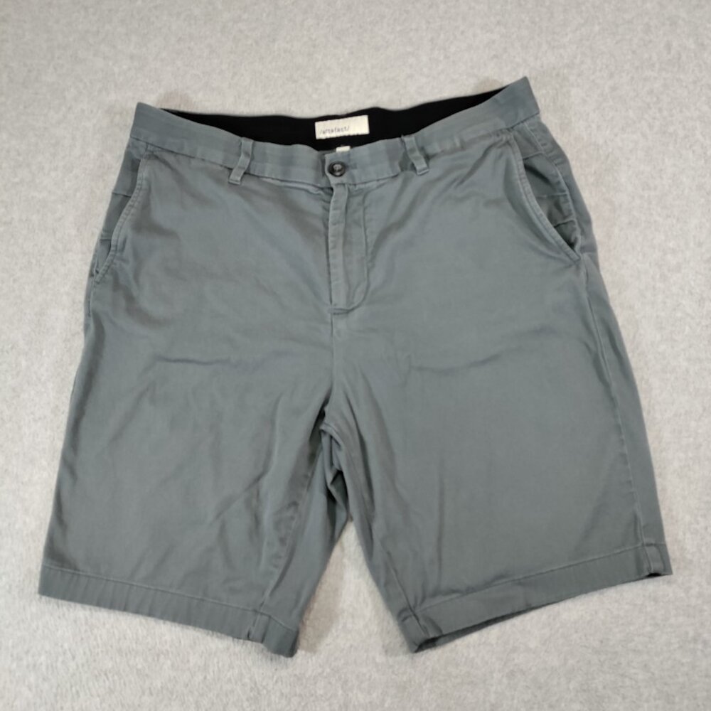 /Artefact/ Chino Shorts Mens 34x9 Slate Grey Stretch Casual